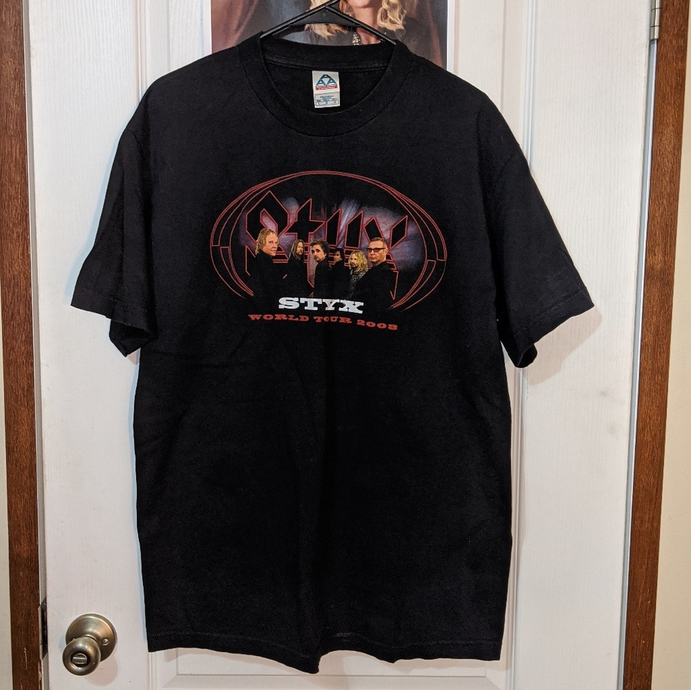Styx World Tour 2008 Black Short Sleeve Concert T-Shirt